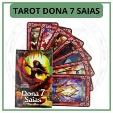 Baralho Tarot Dona 7 Saias Pomba Gira 36 Cartas com Manual