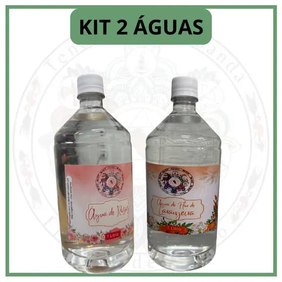 Kit 2 Unidades - Água de Flor de Laranjeira, 1 Água de Rosas 1L