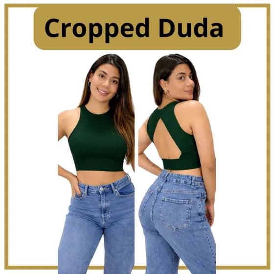 Cropped Feminino Canelado Confortável Moda Atual - Duda