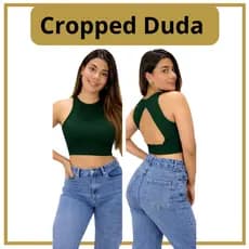 Cropped Feminino Canelado Confortável Moda Atual - Duda