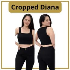 Cropped Feminino Canelado Confortável Moda Atual - Diana