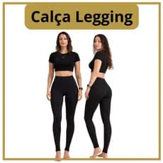Calça Legging Suplex 420g Não Transparente Cintura Alta Modeladora