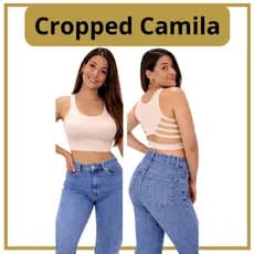 Cropped Feminino Canelado Confortável Moda Atual - Camila