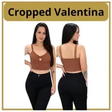 Cropped Feminino Canelado Confortável Moda Atual - Valentina