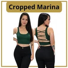 Cropped Feminino Canelado Confortável Moda Atual - Marina
