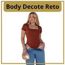 Body Feminino Decote Reto Quadrado em Suplex | Modelagem Ajuste Perfeito