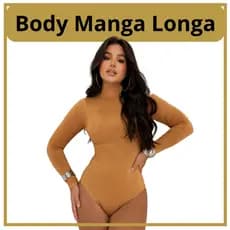 Body Manga Longa com Gola Alta Suplex | Modelagem Ajuste Perfeito