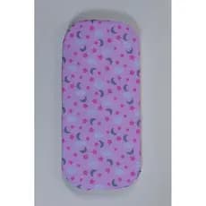 Colchonete Para Carrinho de Bebe Estrelinha Rosa e Cinza Céu com Espuma densidade 16 Colchao