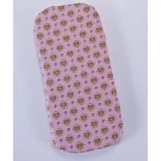 Colchão Para Carrinho Bebê Moisés Ursinha Rosa - Colchonete para carrinho de bebe Menina Oval Moisés Ursa Rosa