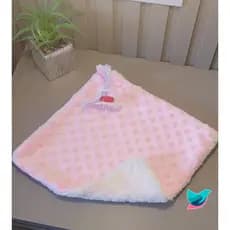 Naninha para bebe Bolha Rosa soft Rosa forro pelúcia menina e menino Naninha Rosa Forrada Sherpa