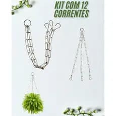 Kit de 12 Correntes Para Vaso de Planta para Jardim