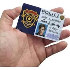 Identidade Crachá R.P.D. Leon Kennedy Resident Evil Impresso Colecionador 👮‍♂️🧟‍♂️💎