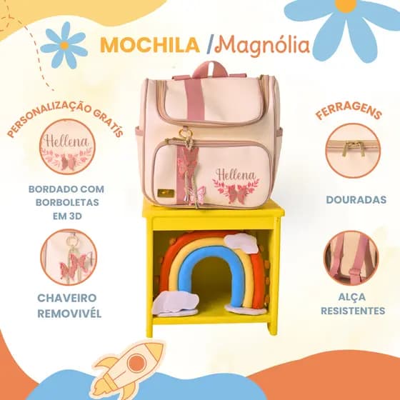 Mochila Maternidade Personalizado Menino e Menina | Coleção Esmeralda