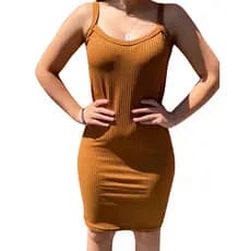 Vestido Feminino Canelado de Alcinha,Tubinho luxo Básico, Versátil e Elegante do P ao G1