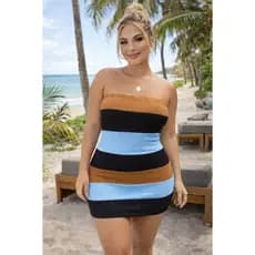 Vestido Virginia Tomara Que Caia Canelado Modal Tamanho Único 36 ao 42