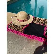 CANGA  ATOALHADA LUXO PREMIUM ANIMAL PRINT PRAIA PISCINA VERAO CADEIRA DE PRAIA