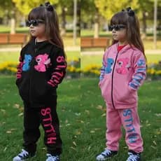 Conjunto Infantil Menina Inverno Estilosa Calça e Casaco Blogueirinha