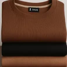 Kit 2 Camiseta Masculina Texturizada Canelada Premium Camiseta Canelada Texturizada Camisa Masculina Tshirt Elegante