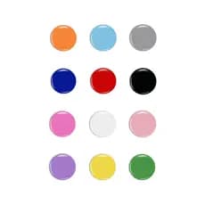 24 Imãs Coloridos p/ Geladeiras, Paineis Metálicos - Emoticons Fixadores Decorativos Magnéticos