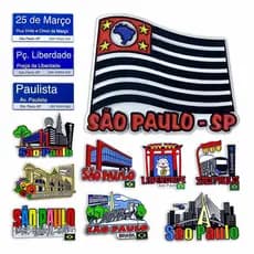 12 Imãs Souvenir Turístico de São Paulo Brinde Mimo