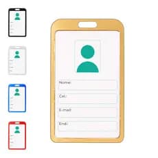 10 Porta Crachás Rígido De Alumínio P/ Eventos, Trabalho