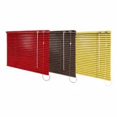 Persiana Horizontal Alumínio 25mm Sob Medida - Amarelo, Marrom ou Vermelho