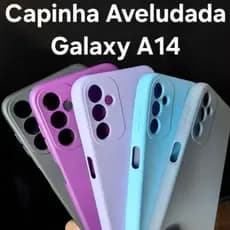 Capa para Samsung Galaxy A14 Aveludada de Silicone Premium + Película de Vidro 3D ou Cerâmica ou Privacidade.