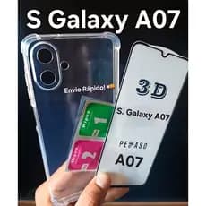 Capinha TPU Capa Samsung Galaxy A07 Anti Impacto | Com Opção de Kit com Película de Vidro 3D