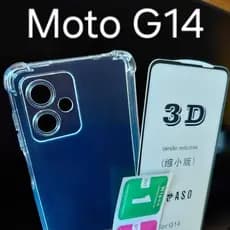 Capinha TPU Motorola Moto G14 Capa Anti Impacto | Com Opção de Kit com Película de Vidro 3D