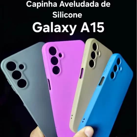 Capinha Aveludada Silicone Premium para Samsung Galaxy A15 | Capa Anti Impacto com Interior em Microfibra