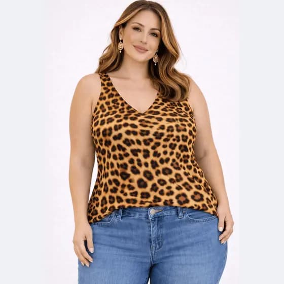 Regata Feminina Plus Size Duna  Elegância e Conforto em Cada Curva