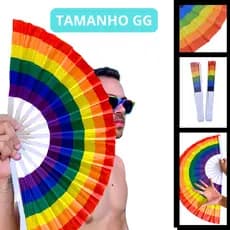 Leque arco Íris Grande lgbt lgbtq Festa Carnaval Barulho Parada gay Barulhento Resistente abanador arcoiris