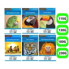Papel Fotográfico Glossy e auto adesivo 50 20 Folhas 80g 115g 130g 180g 230g A4 Masterprint 210mm x 297mm a prova d'agua