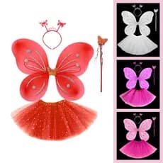Kit Completo Fantasia Borboleta Fada Adulto saia tule acessórios Arquinho tiara varinha Feminina infantil carnaval festa