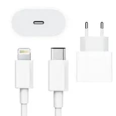Carregador Completo iPhone 20W Turbo + Cabo 1m Lightning Compatível Com iPhone 14 13 12 11 X XR 8