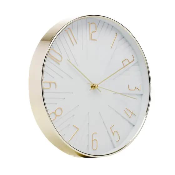 Relógio de Parede Wolff Modern de Plástico Branco