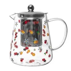 Chaleira com Filtro Aço Inox Garden Party 750ml Vidro Boross
