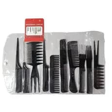 Kit 10 Pentes Profissionais Para Cabeleireiro