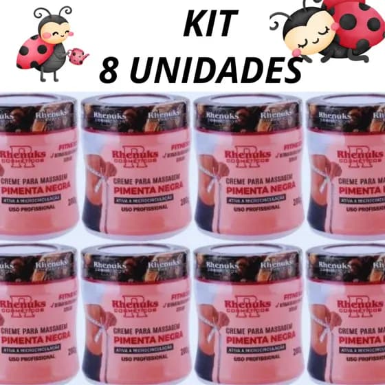 Creme Redutor de Medidas, para Massagem Pimenta Negra 220g – Alívio Muscular e Circulação Ativada.