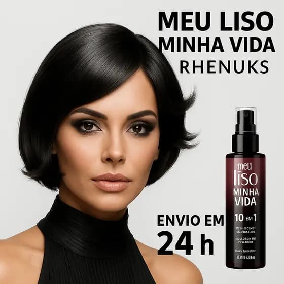 Spray Capilar Meu Liso Minha Vida Protetor Capilar - Cuidado Intensivo para Cabelos Lisos | RHENUKS KIT COM 5 UNIDADES