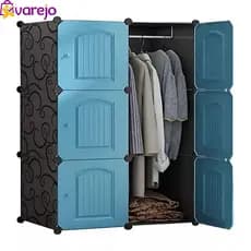 Armário Portátil Modular para Roupas e Sapatos | Closet PP Azul