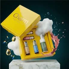 Kit Dermocométicos Charme Equilibrio Serum Sabonote Facial Gloss Labial