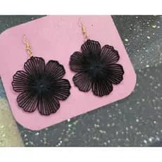 BRINCOS 3D ROSAS FLOR