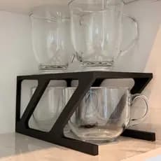 Organizador Empilhável para Xícaras e Canecas | Suporte Cantinho do Café Minimalista