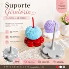 Suporte Giratório para Linha de Crochê
