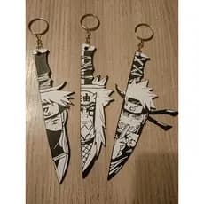 Chaveiro Kunai Ninja Anime Presente Geek Colecionável Kit 1 2 Ou 3 Unidades