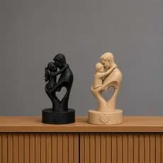Escultura Decorativa Pai e Filho em Impressão 3D | Presente Dia dos Pais | Enfeite com Coração | Decoração Moderna
