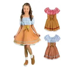 Vestido  Infantil Menina Traje Típico Alemão Fantasia Oktoberfest