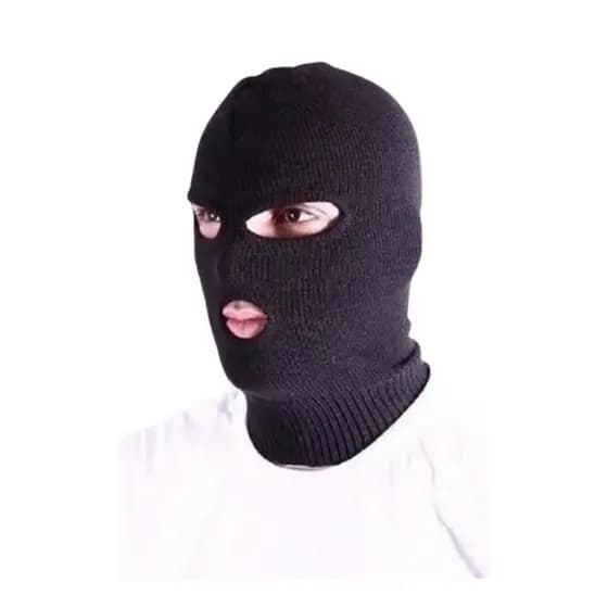 Touca Ninja Capuz Balaclava 3 Furos Toca Preta Motoqueiro
