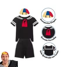 Fantasia Infantil Menino Kiko Turma do Chaves Envio Imediato